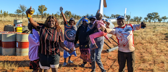 Group of artists on a bush trip